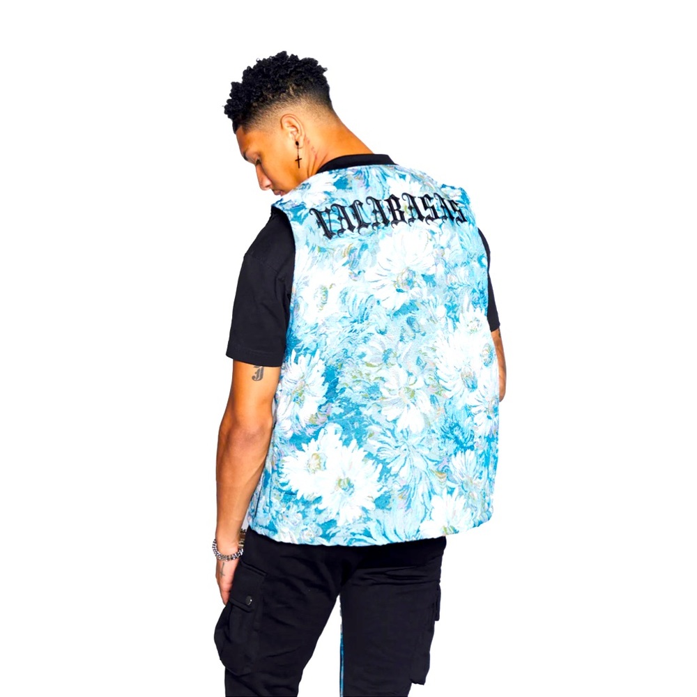 Valabasas Banksy Blue Vest - Men’s Vest - Flower
